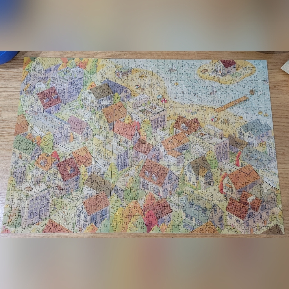 Magic Puzzle Company The Sunny City Jigsaw Puzzle - Picture 3 of 7